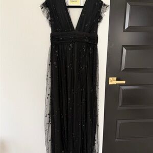 Black Arlene Shimmer Gown
